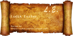 Ludik Eszter névjegykártya