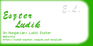 eszter ludik business card